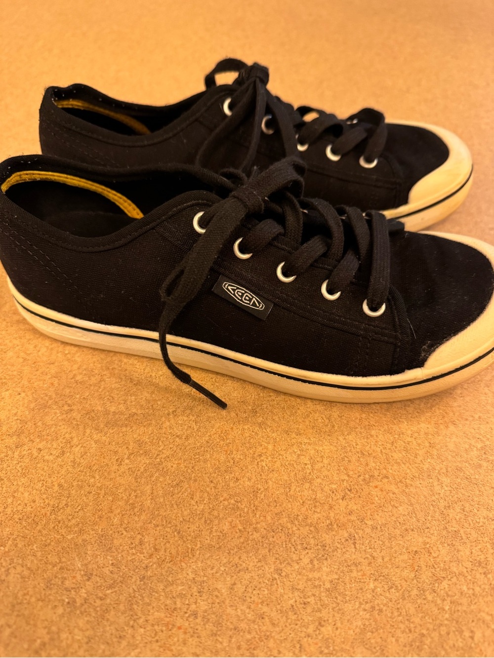 Keen Black Canvas Sneakers with White Toe - Picture 2 of 6